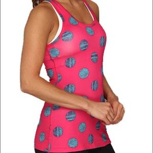 Nike Pink & Teal Polka Dot Dri-Fit Tank Top